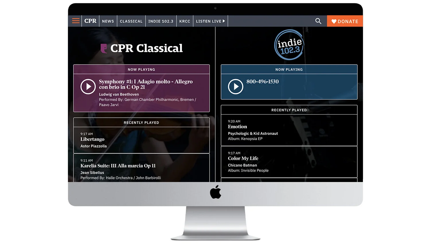CPR Music 'Now Playing'