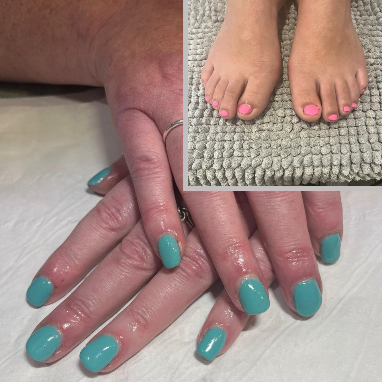 Getting some holiday fingers and toes ready for the sunshine! ☀️ 
Gel file and polish 
Also a pedicure done by Kendre!
She still has 15% off treatments at the minute while she&rsquo;s coming to the end of her training!

#manicure #pedicure #gel #gelm