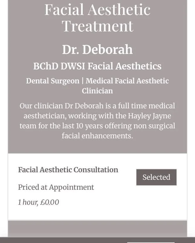 You can now book a consultation with our medical aesthetician Debbie, who has been our in house medical aesthetician for the last 10 years, making it easier for you to book in with her ✨
There is also a link to Debbie&rsquo;s website on ours, so you 