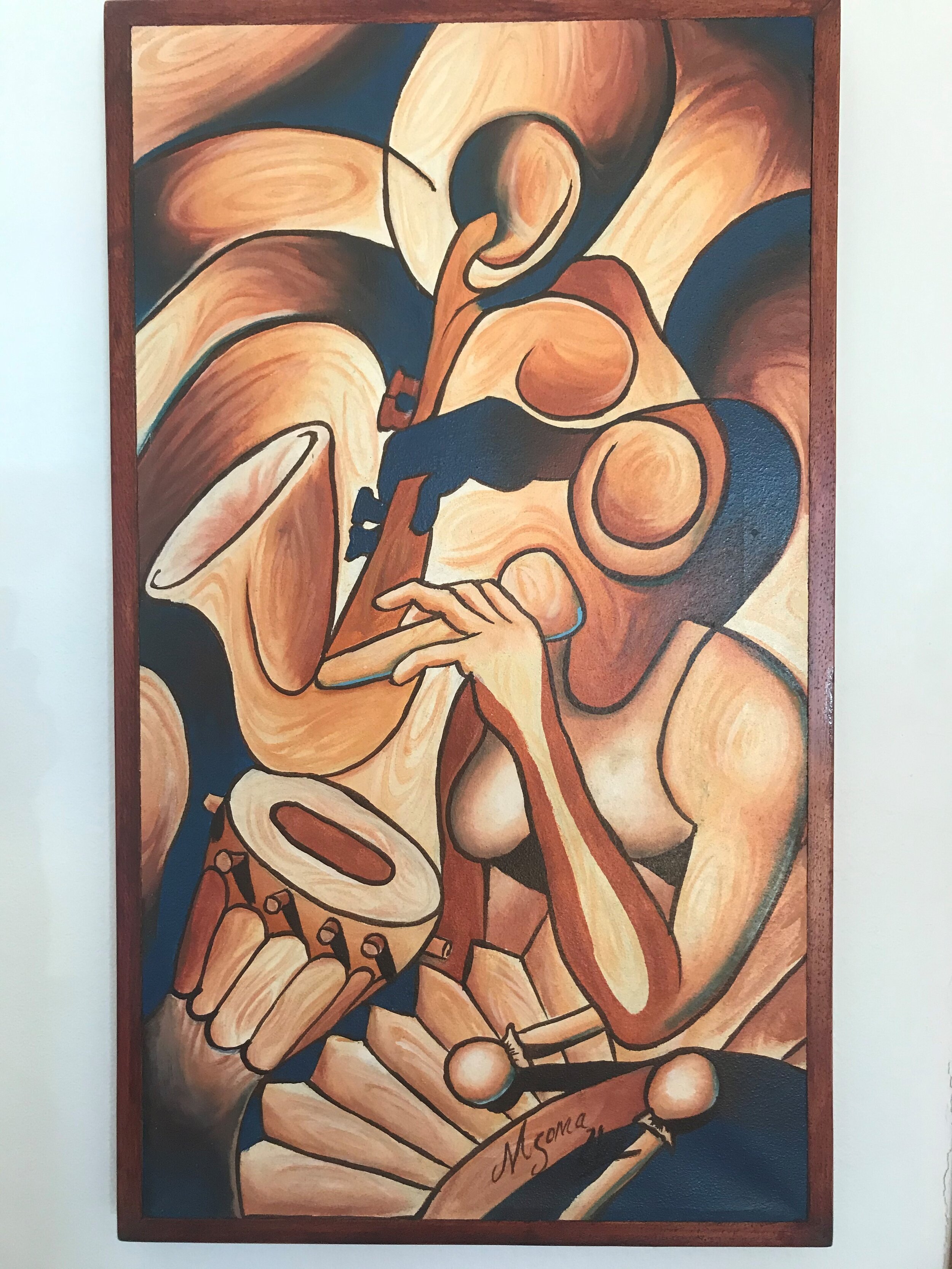 Tingatinga 4 - 30"X17" - Unknown from Tanzania - FOR SALE