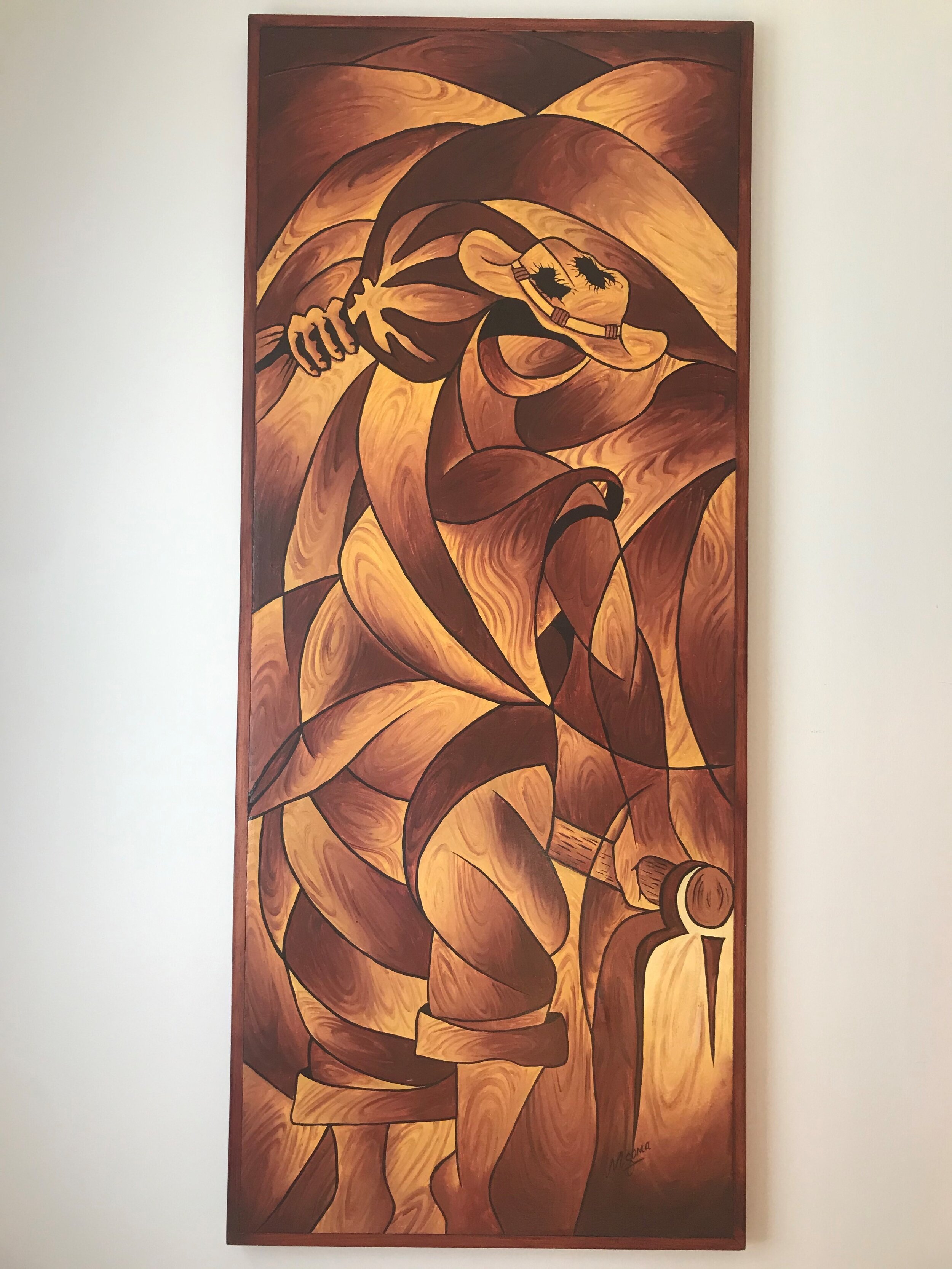 Tingatinga 7 - 61"X25" - Unknown from Tanzania - FOR SALE