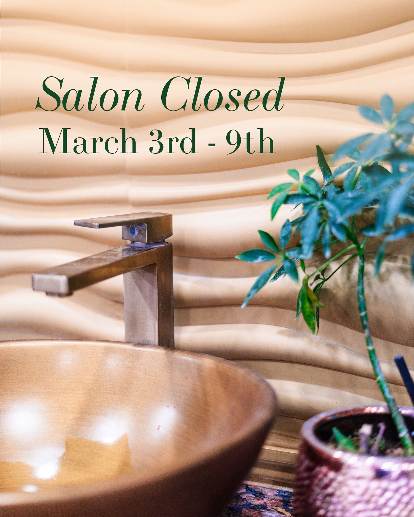 The salon will be closed from March 3rd to 9th for our family to take a well-deserved break. 💚

Please schedule an appointment before the 3rd if you're interested in any St. Pattys Day nail art for March.

You can book through our app or by phone. V