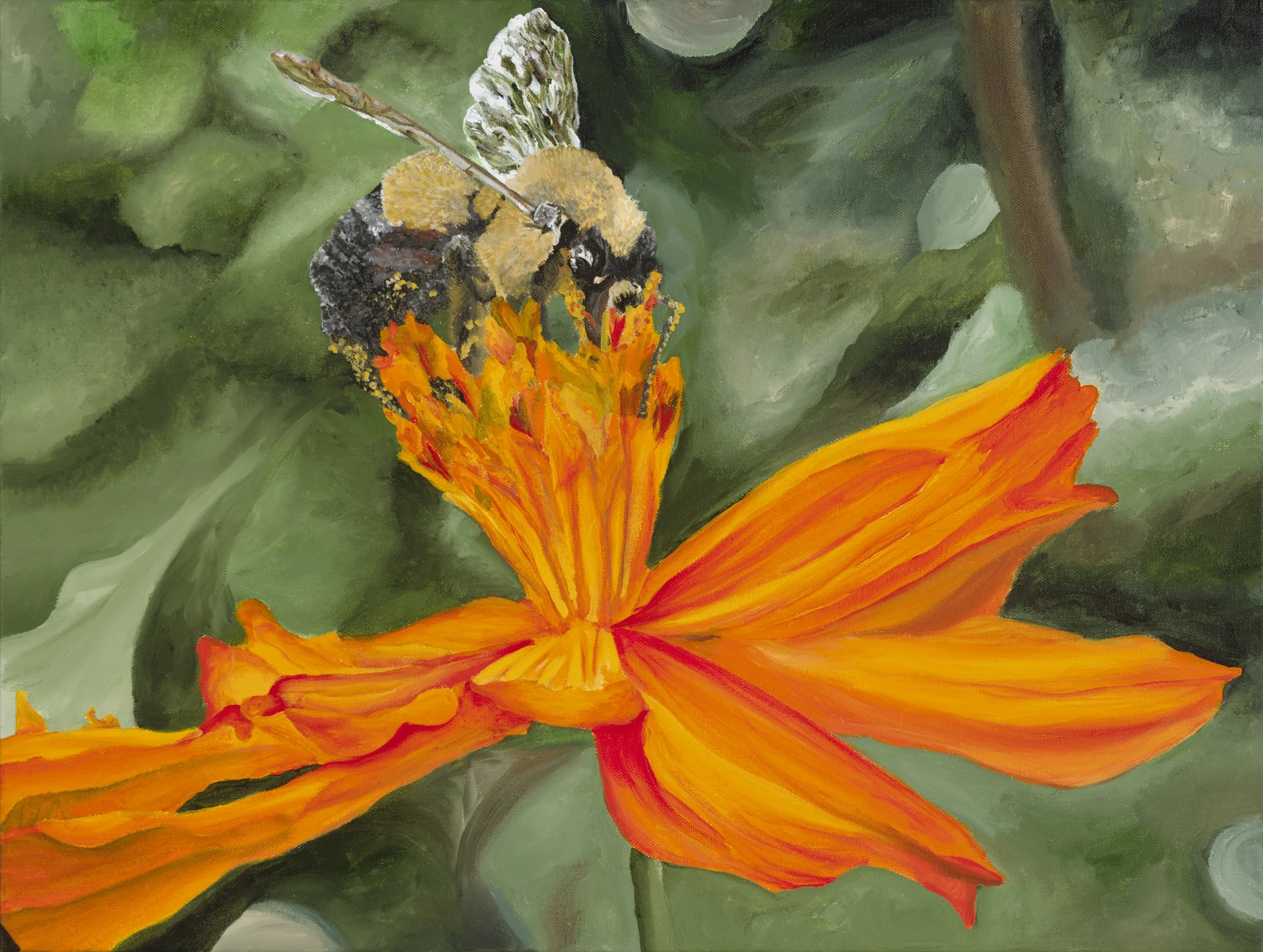 "Bee with Cosmos"
Acrylic in Canvas
18 x 24"
$640