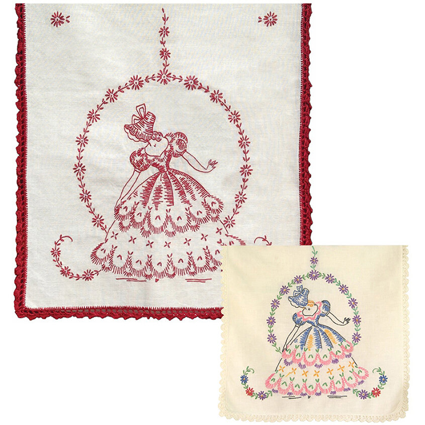 Hand Embroidery Vintage PDF Pattern Crinoline Lady Embroidery Printable  Embroidery Patterns Embroidery Pattern PDF