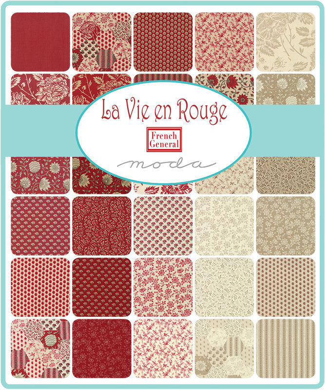 La Vie en Rouge by French General for Moda — Redwork Plus/Scarlet