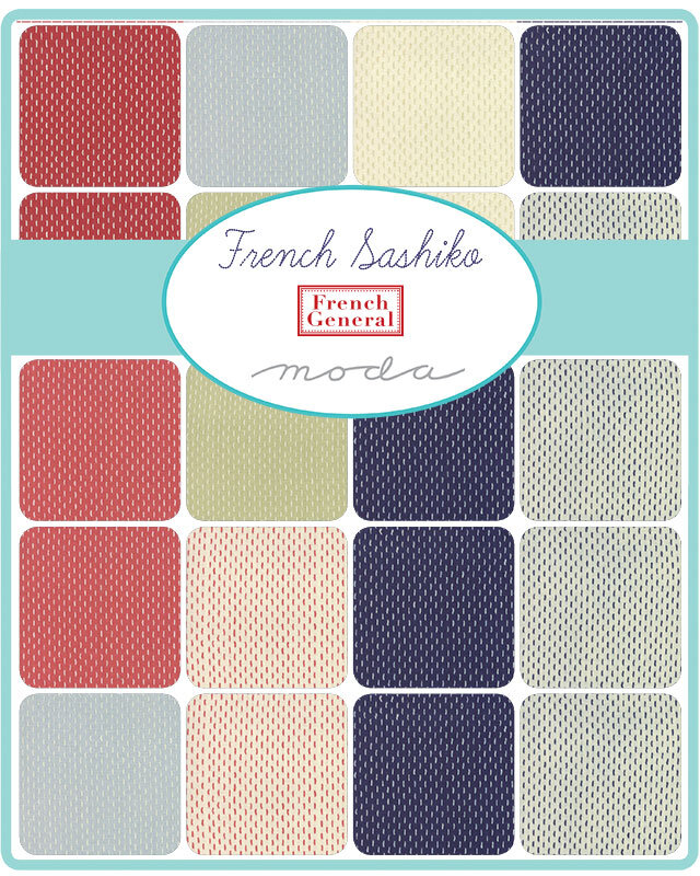 French Sashiko by French General for Moda — Redwork Plus/Scarlet Today