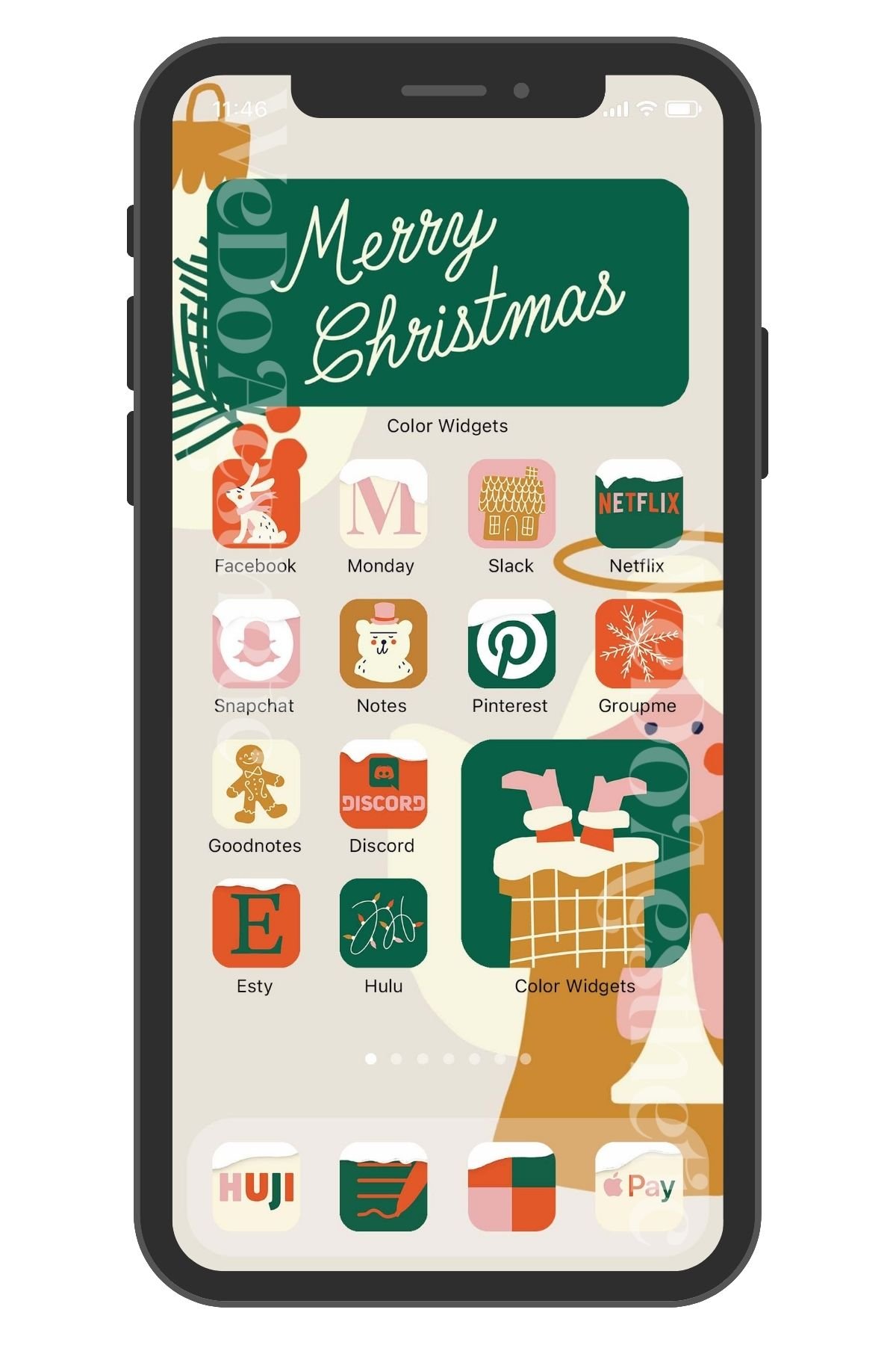 Santa Baby Home Screen Aesthetic - Christmas App Icons Bundle ...