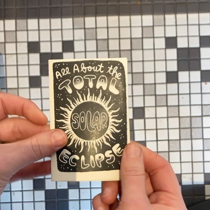 Made this lil eclipse zine with @mirkdrop who had the idea to make something that teachers and libraries and other orgs could print and use for all the programming around this weird and wonderful event. 

But this zine is also for everyone! It&rsquo;