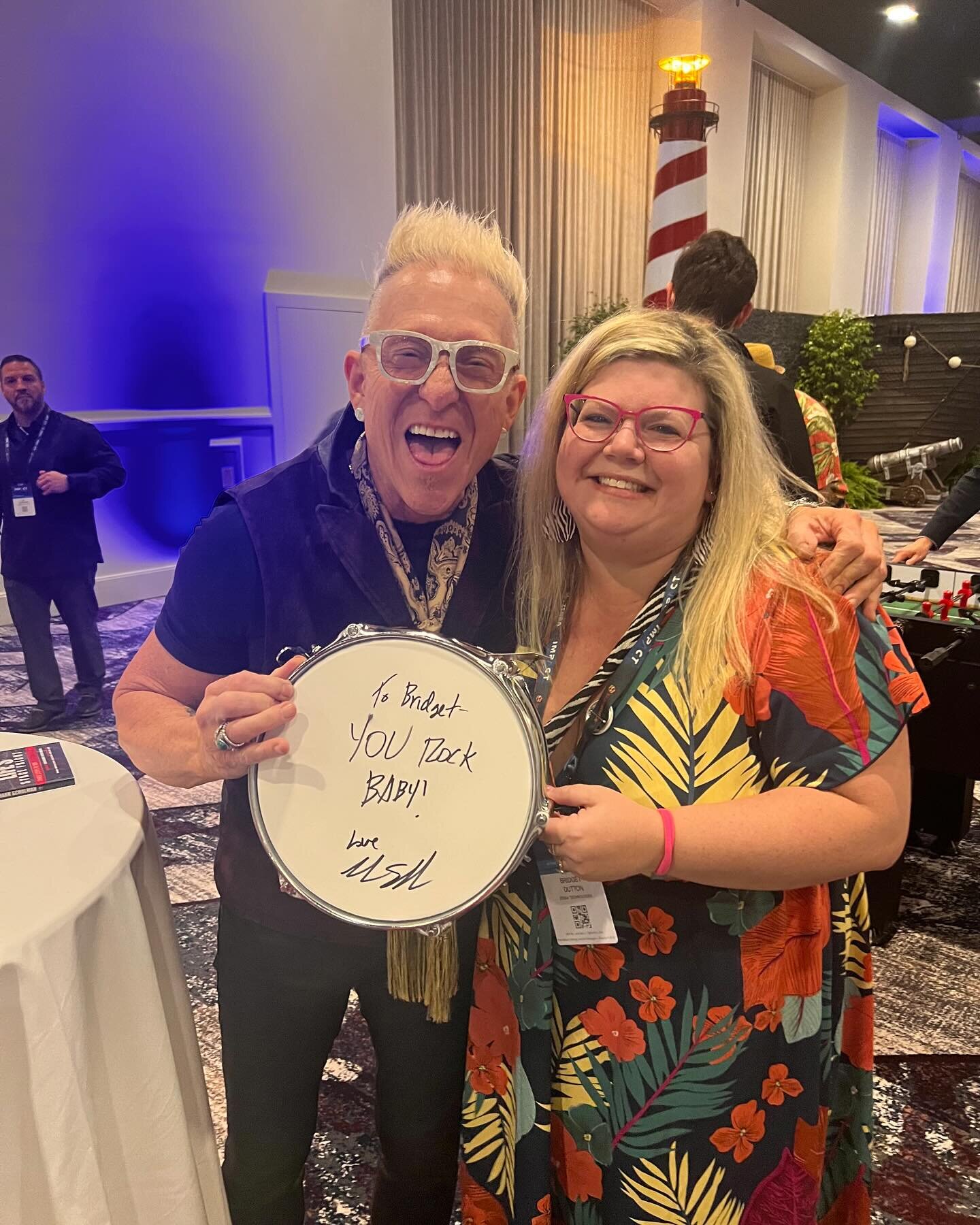 Event spoiler alert!!!! 
One of my favorite moments at an event is when an audience member gets to come on stage with me and I teach them to play a song in 3 minutes! They always do amazing and then they get a snare drum!! This is so much fun for the