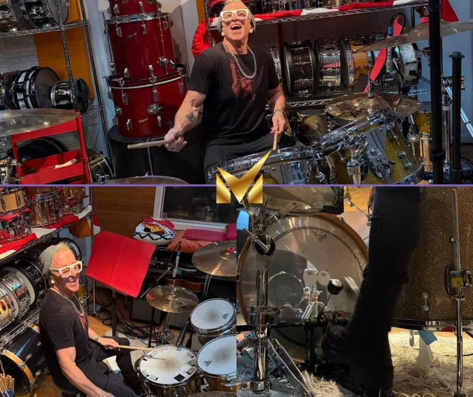 In the studio again!  Love getting back in the studio and doing some session work. Always grateful to collaborate with artists who care about feel (and a little flash!)
Headphones on. Ears open. Ego off.
Let&rsquo;s go!
#gretschdrums #sabian #vicfirt