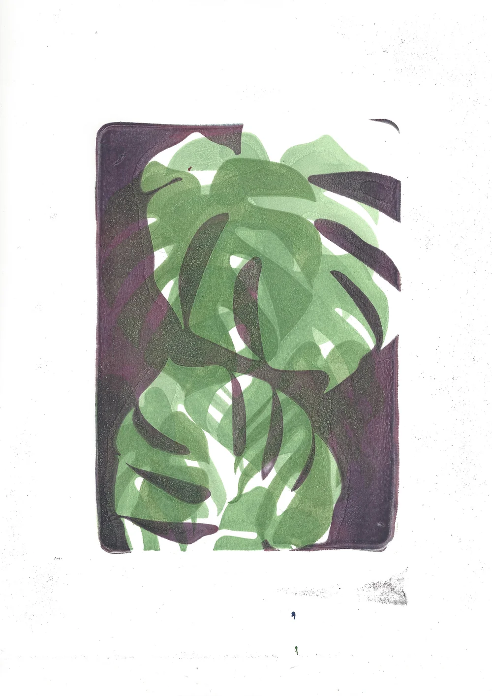 Monstera 01 (original print)  Studio Art Club