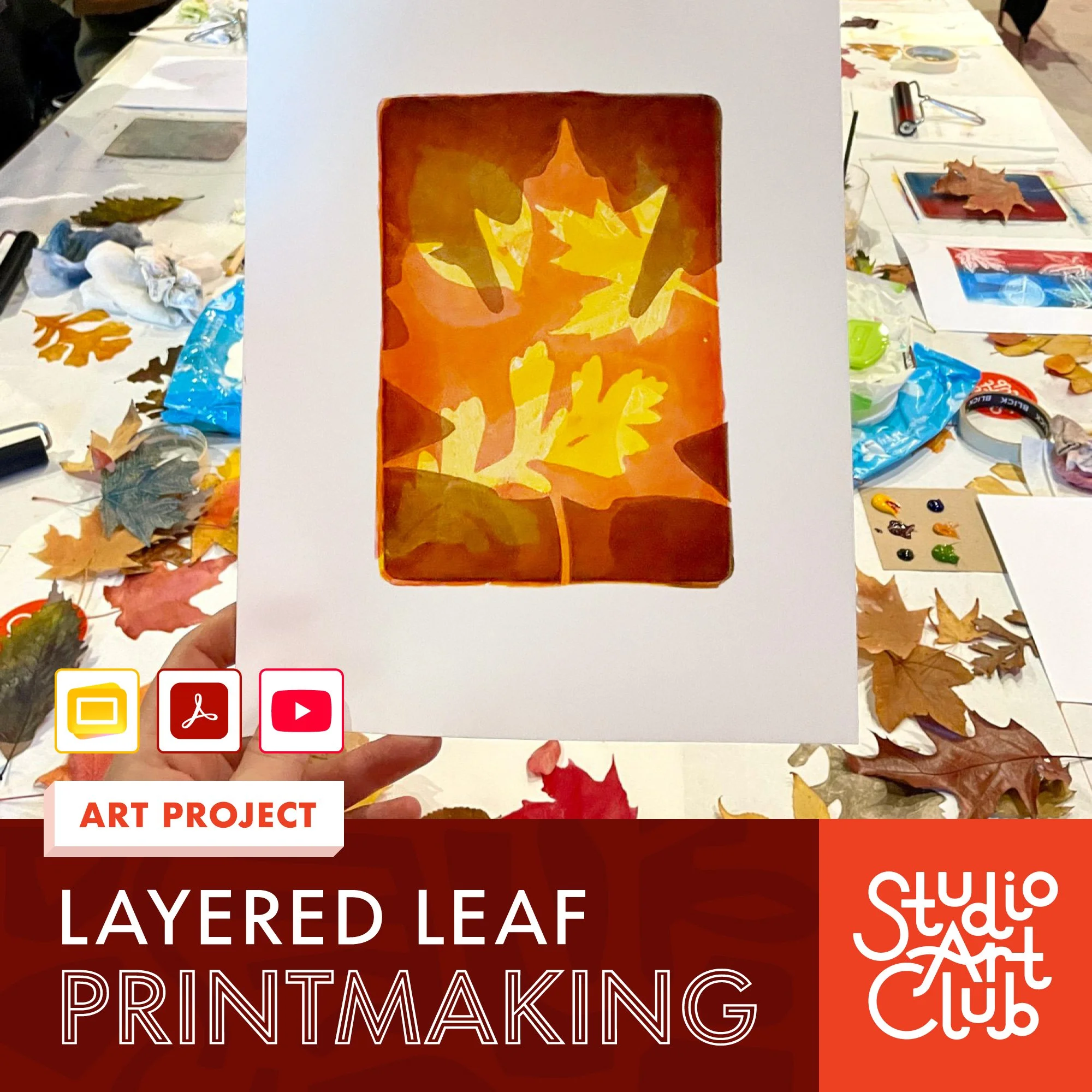 Layered Leaf Printmaking