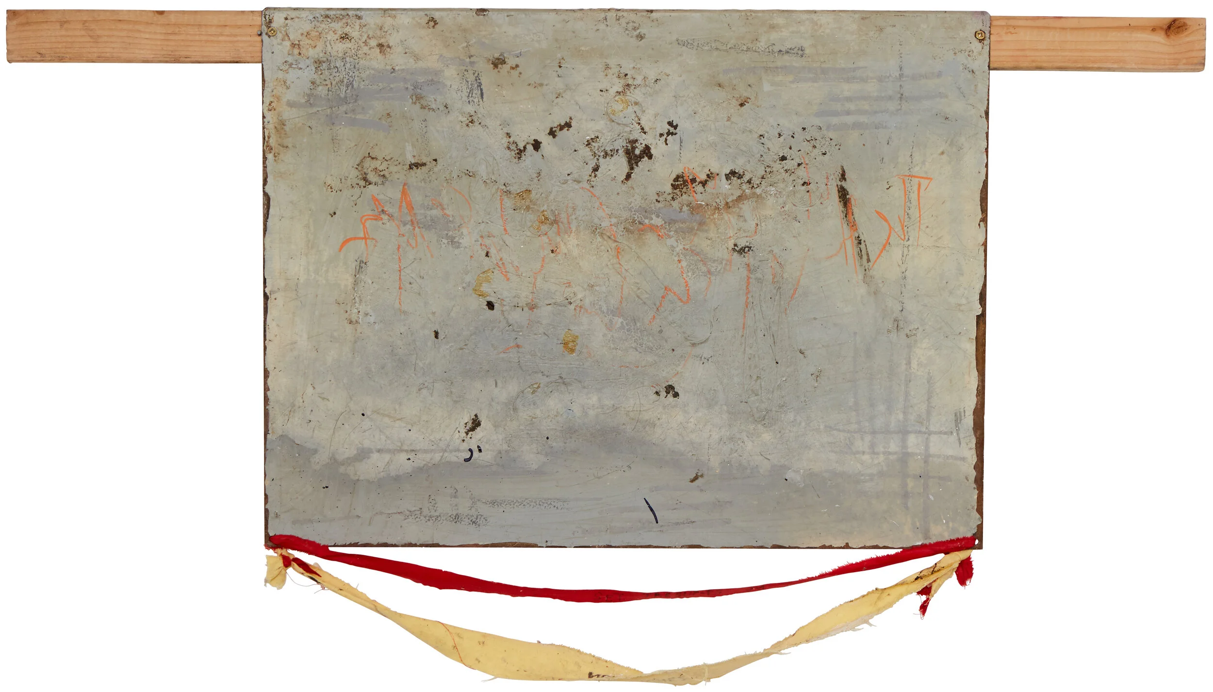 gregorian indexing, 30” x 30”, found metal, wood, mixed media, 2018