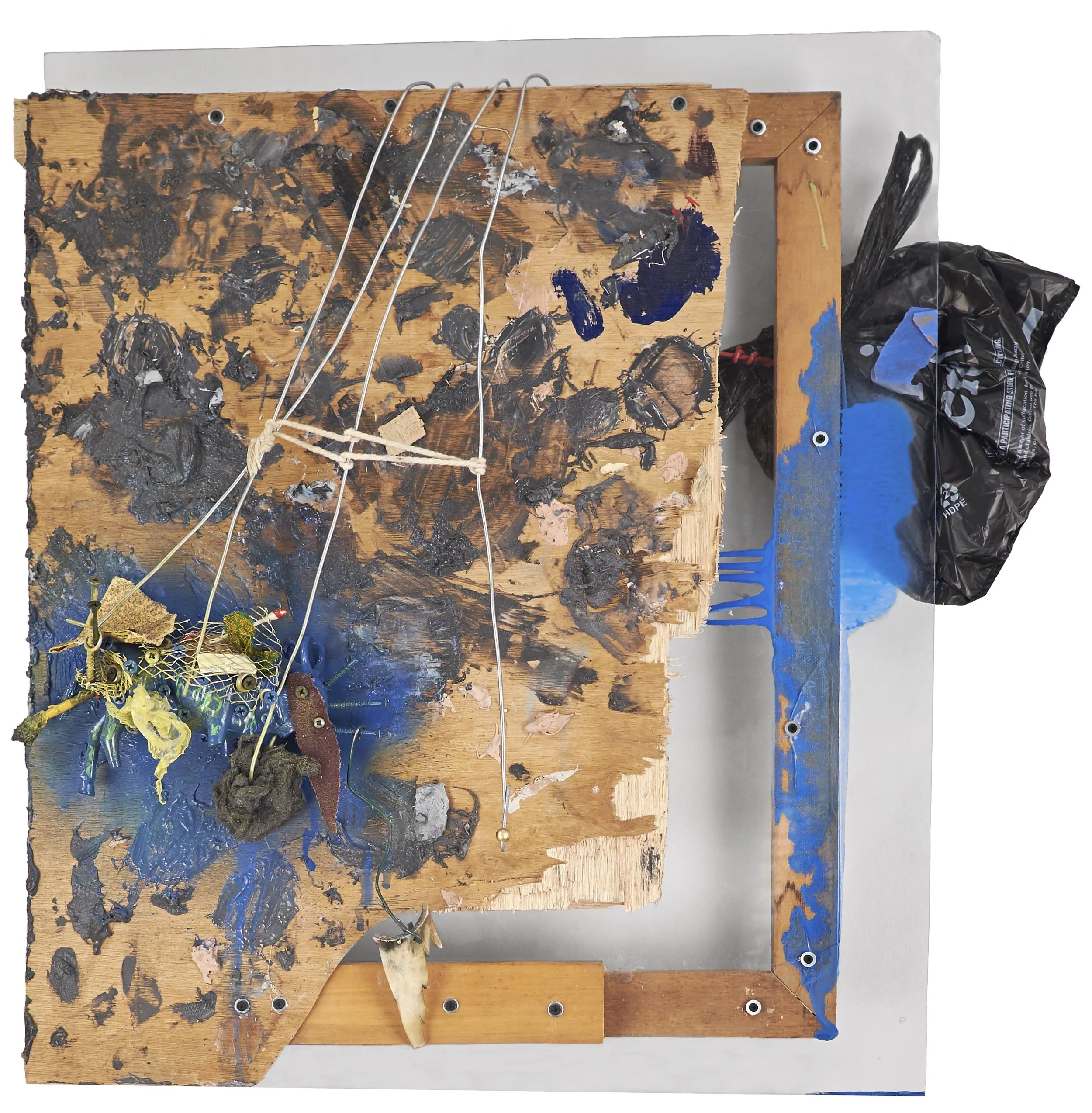 work, c, 32"x29", mixed media, 2017