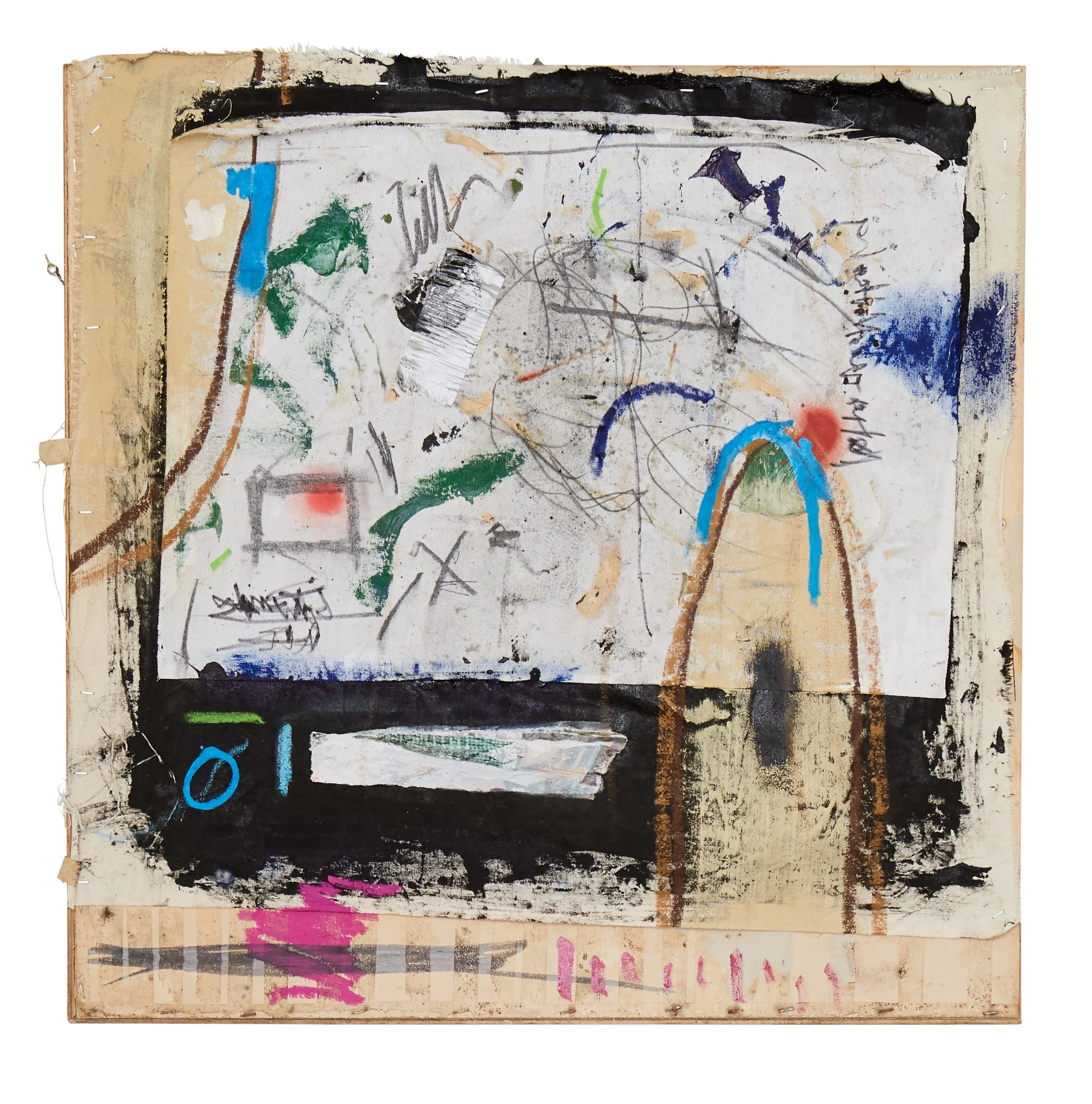 playscape, 28" x 28", mixed media, 2017