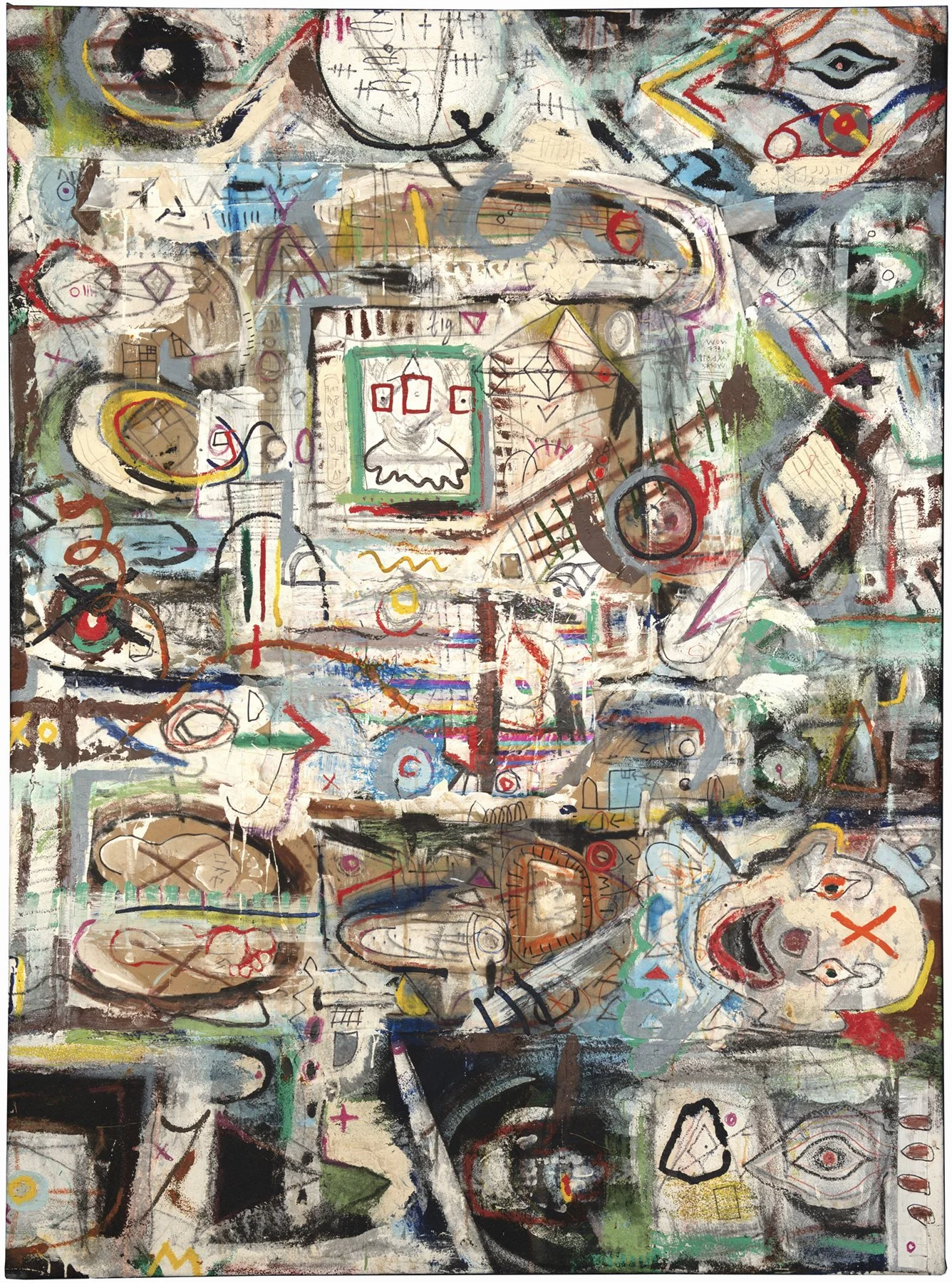 twulof scape, 81" x 60", mixed media, 2016-20