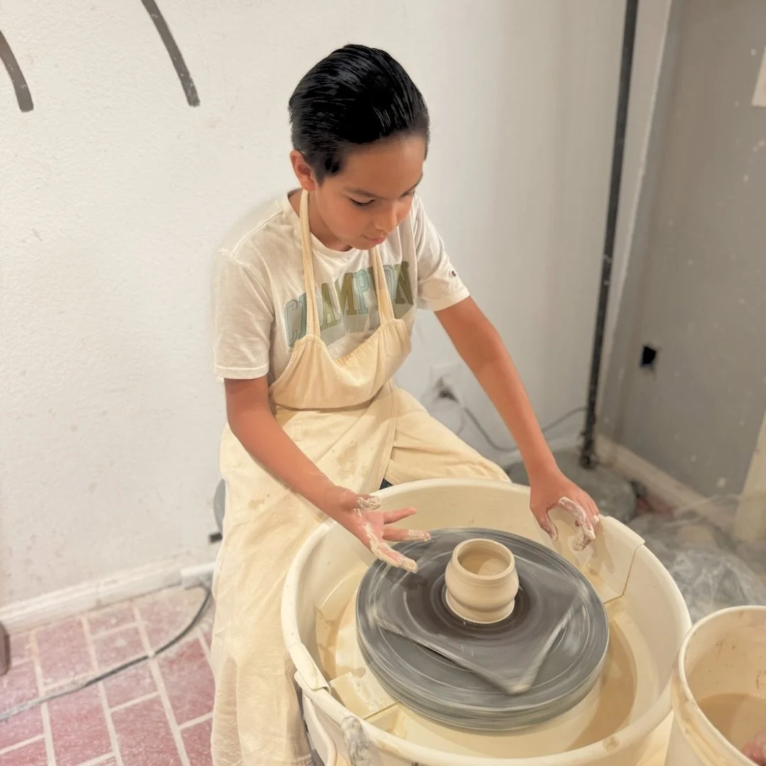 child pottery classes wheel throwing and handbuilding