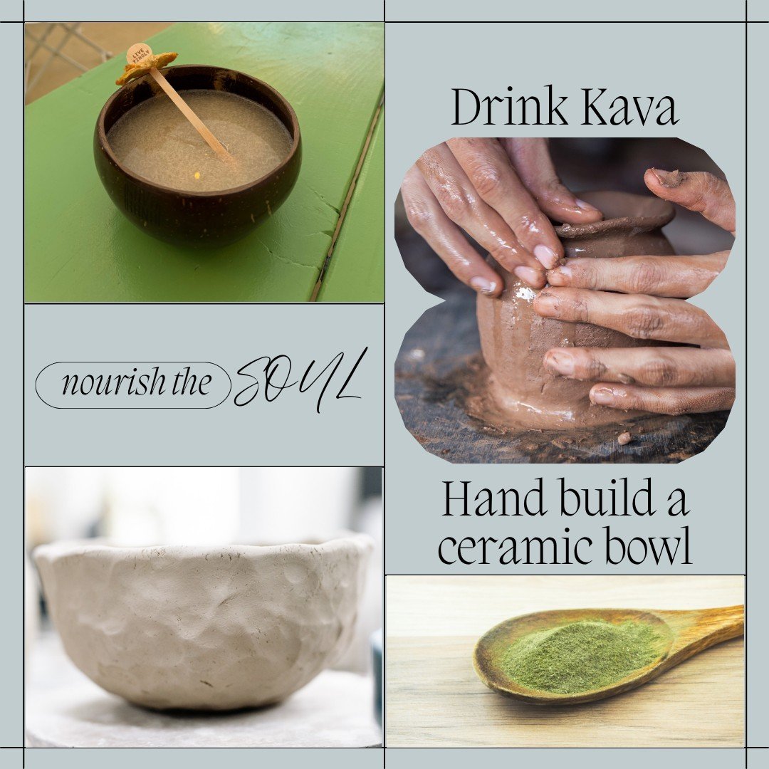 🌿 Sip, create, and unwind in a blissful symphony of flavors and artistry! 🎨✨ Join us for an enchanting evening of Kava and Pottery. Immerse yourself in the beauty of pottery, guided by our talented instructors who will help unleash your inner artis