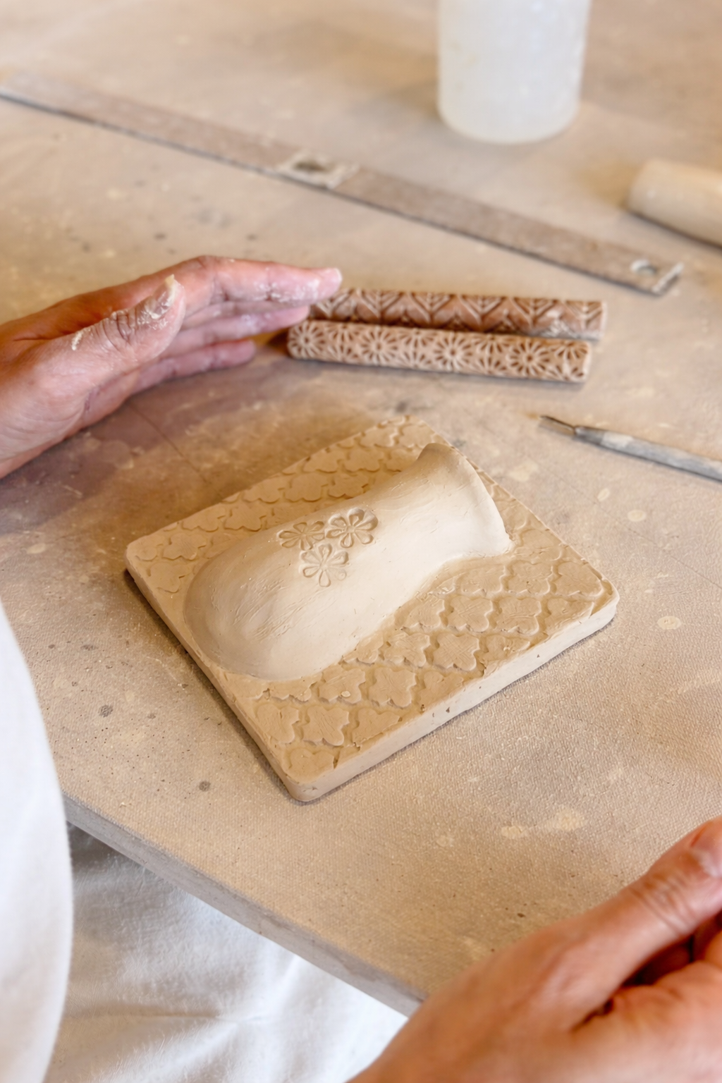 Texturing a handmade floral vase.png