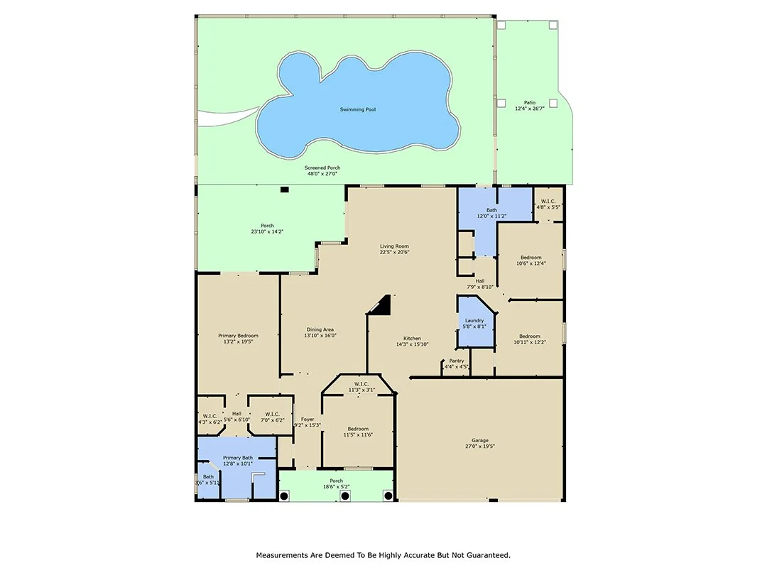 Floor plan PLUS includes fixed furniture, door swings, and an interactive floor plan (see below)