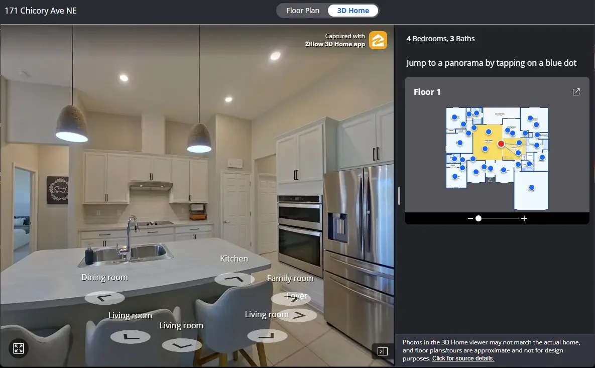 Zillow 3D Tour, Brevard County Real Estate Photography