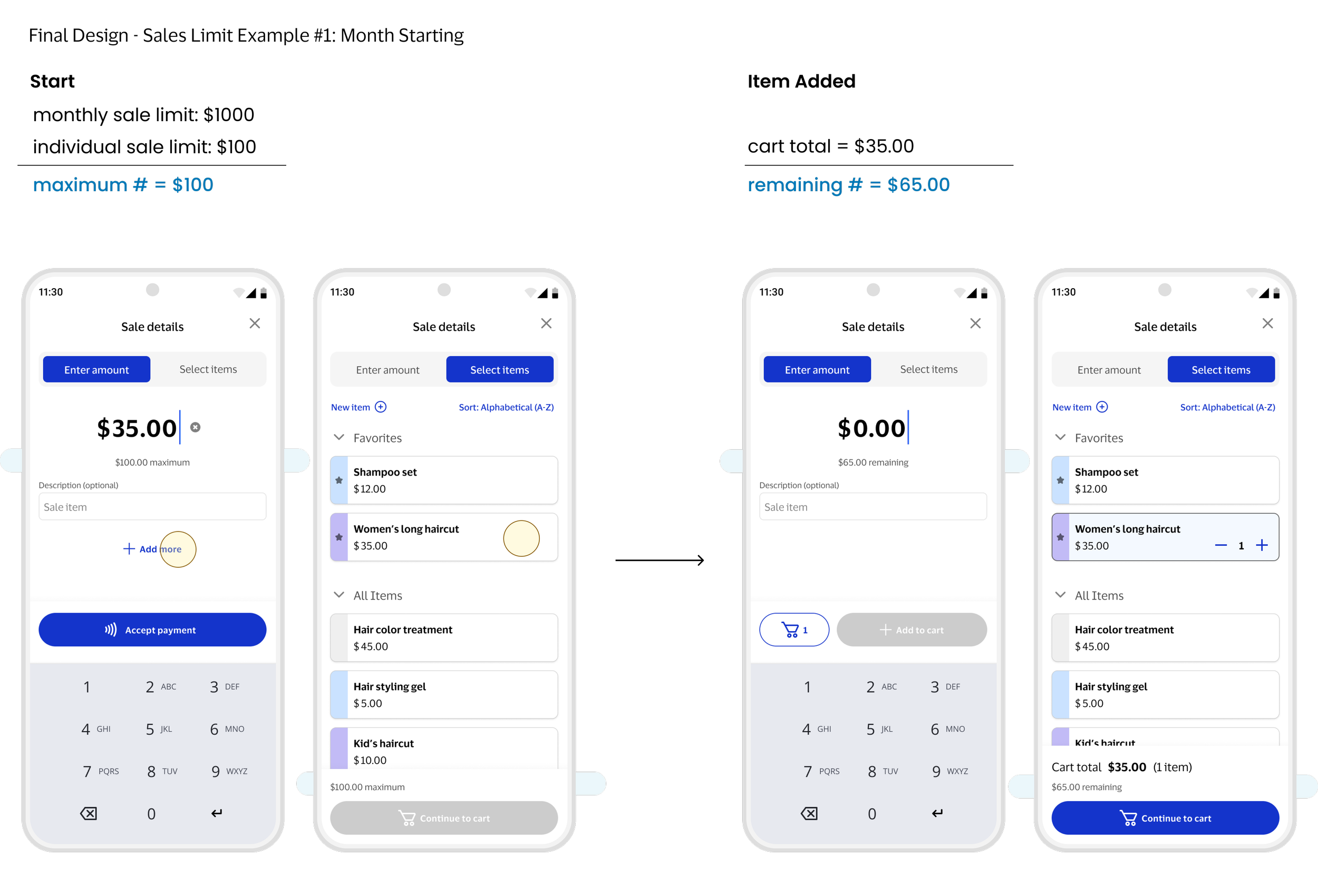 Sale limit basic example