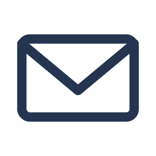 Icon of a closed envelope with a dark blue outline.