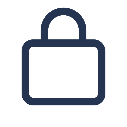 Icon of a padlock representing security or privacy.