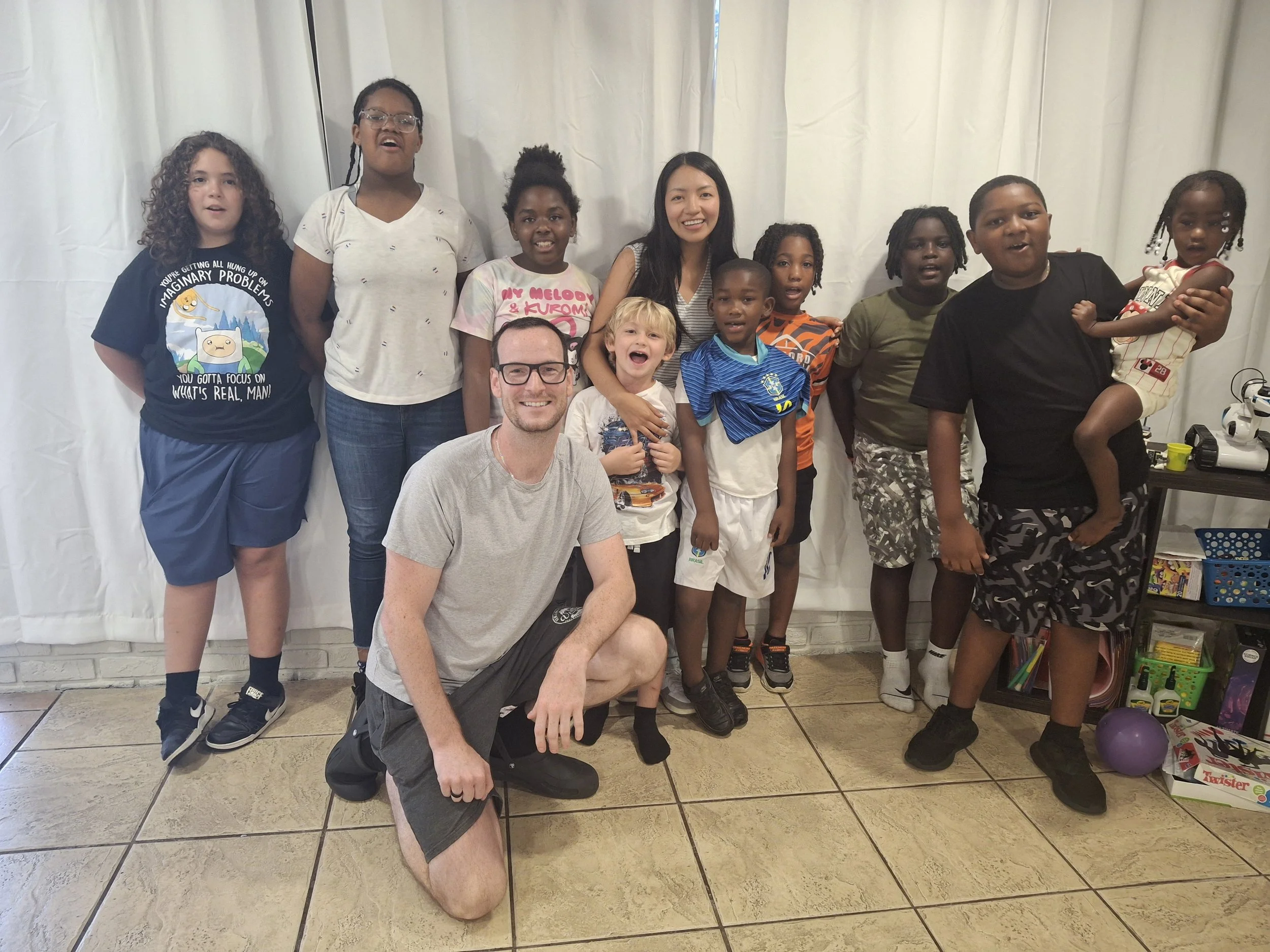 Spanish instructor and campers