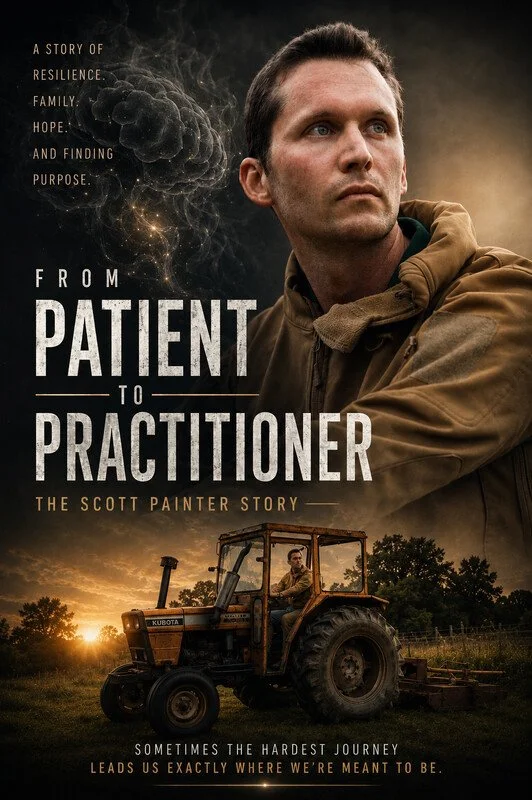 Poster for the film "From Patient to Practitioner - The Scott Painter Story"