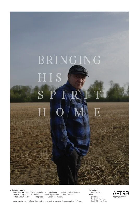 Poster for the film "Bringing His Spirit Home"