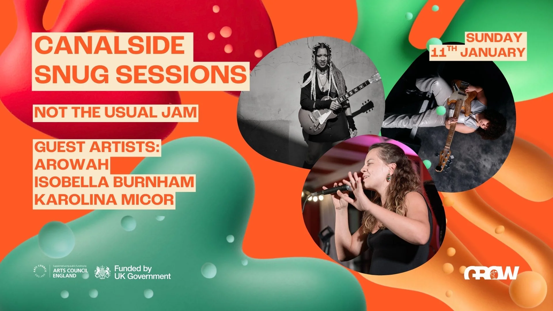 CANALSIDE SNUG SESSIONS SPECIAL: NOT THE USUAL JAM SESSION // SPECIAL GUESTS // OPEN JAM // FREE