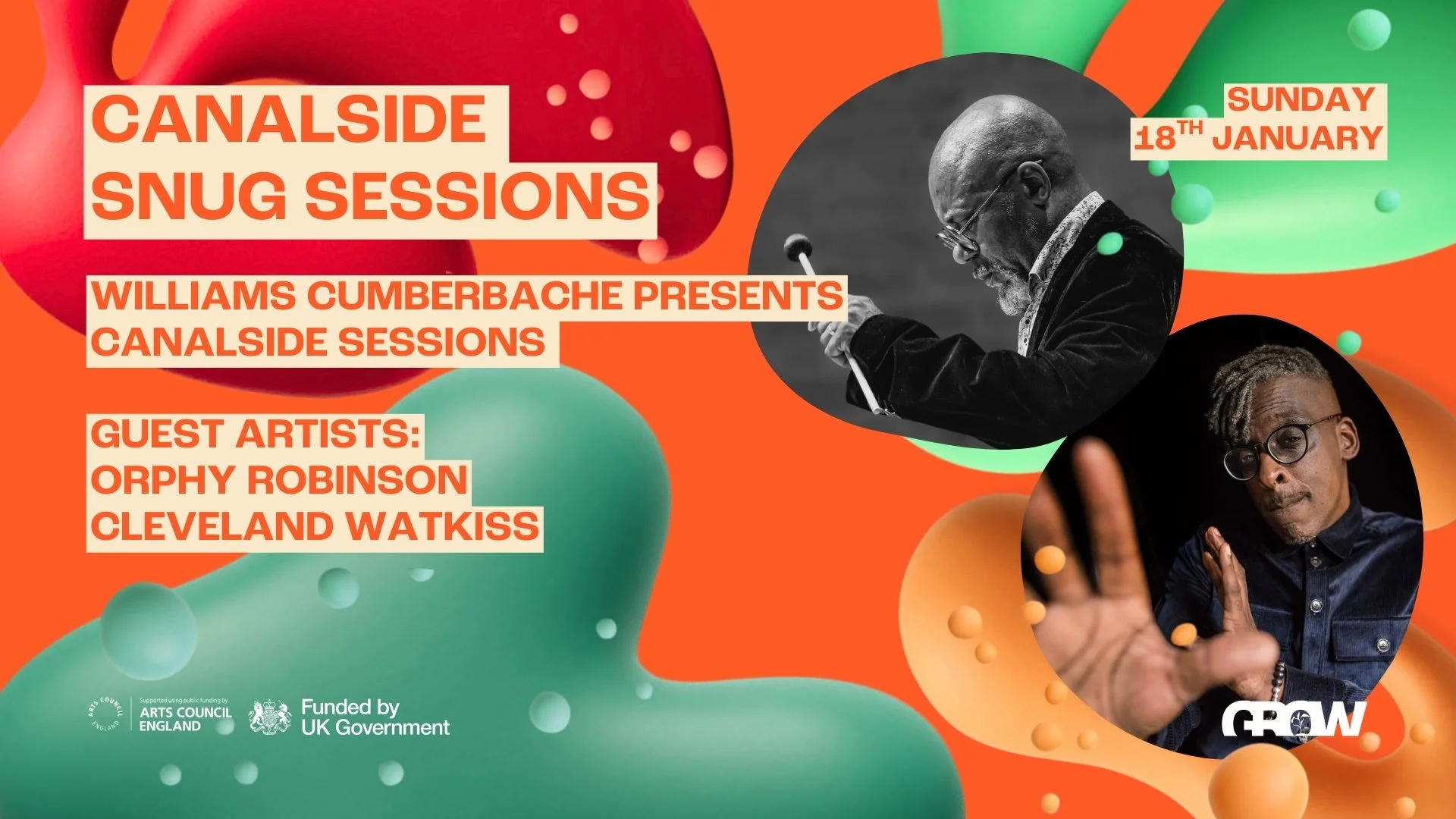CANALSIDE SESSIONS // ORPHY ROBINSON &amp; CLEVELAND WATKISS // LIVE MUSIC // FREE