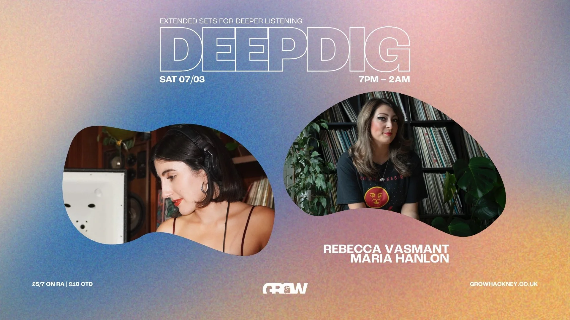 DEEPDIG: REBECCA VASMANT // MARIA HANLON (SOULFUL HOUSE, DISCO, FUNK, JAZZ) 