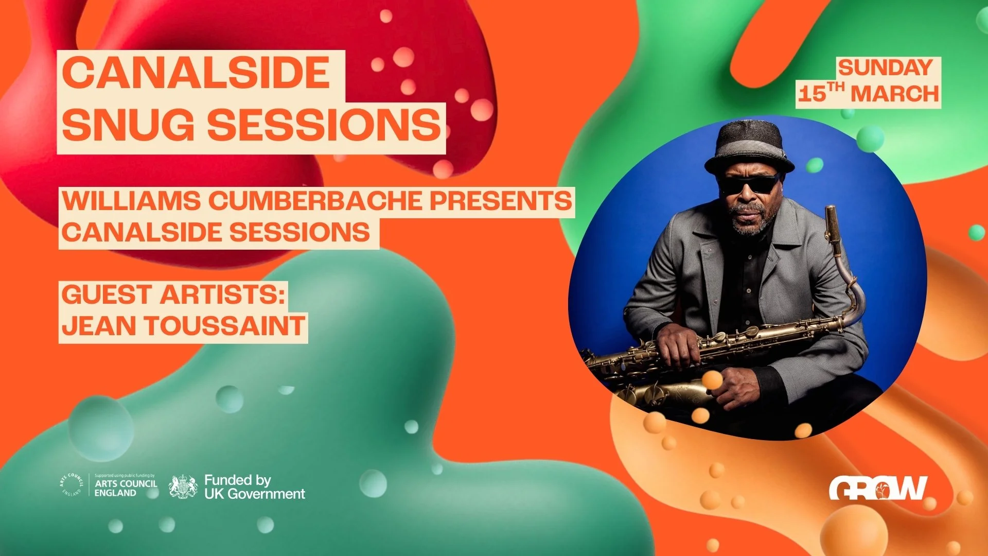 CANALSIDE SESSIONS // JEAN TOUSSAINT // LIVE MUSIC // FREE