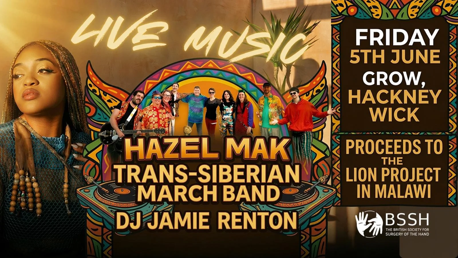 DANCES WITH LIONS: HAZEL MAK // TRANS-SIBERIAN MARCH BAND // JAMIE RENTON (AFROHOUSE, BALKAN BRASS, SKA, SALSA)