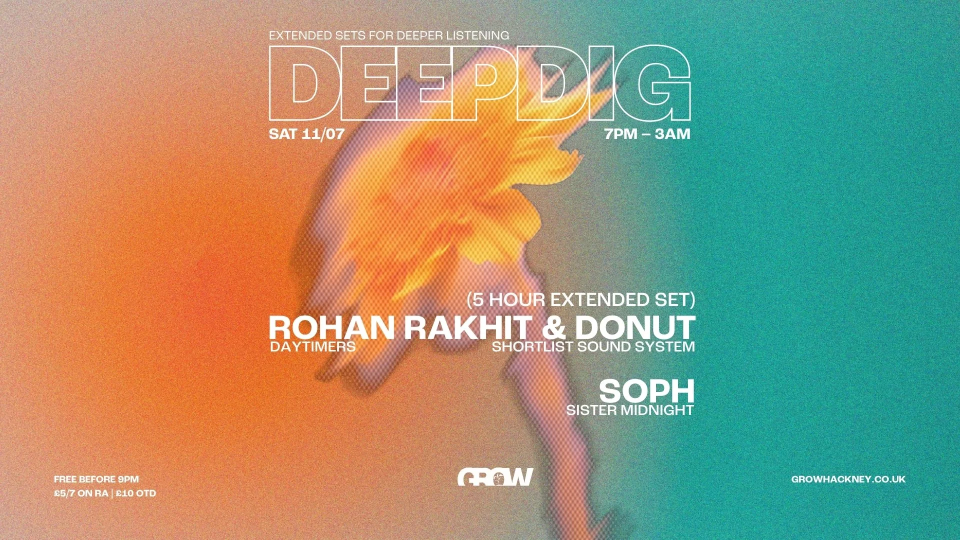 DEEPDIG: ROHAN RAKHIT &amp; DONUT (5 HR SET) // SOPH (SOULFUL HOUSE, BROKEN BEAT, PERCUSSIVE GLOBAL CLUB)