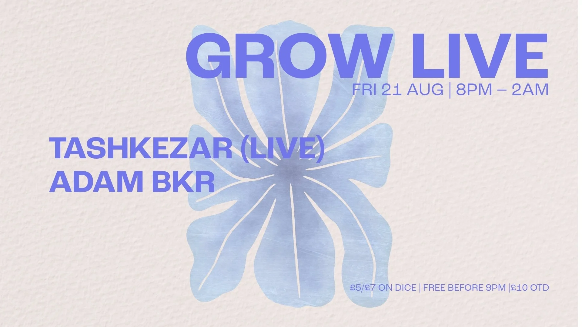 Grow Live: Tashkezar // Adam Bkr (egyptian Psych Funk, Global Grooves, Anatolian Rock, Cumbia)
