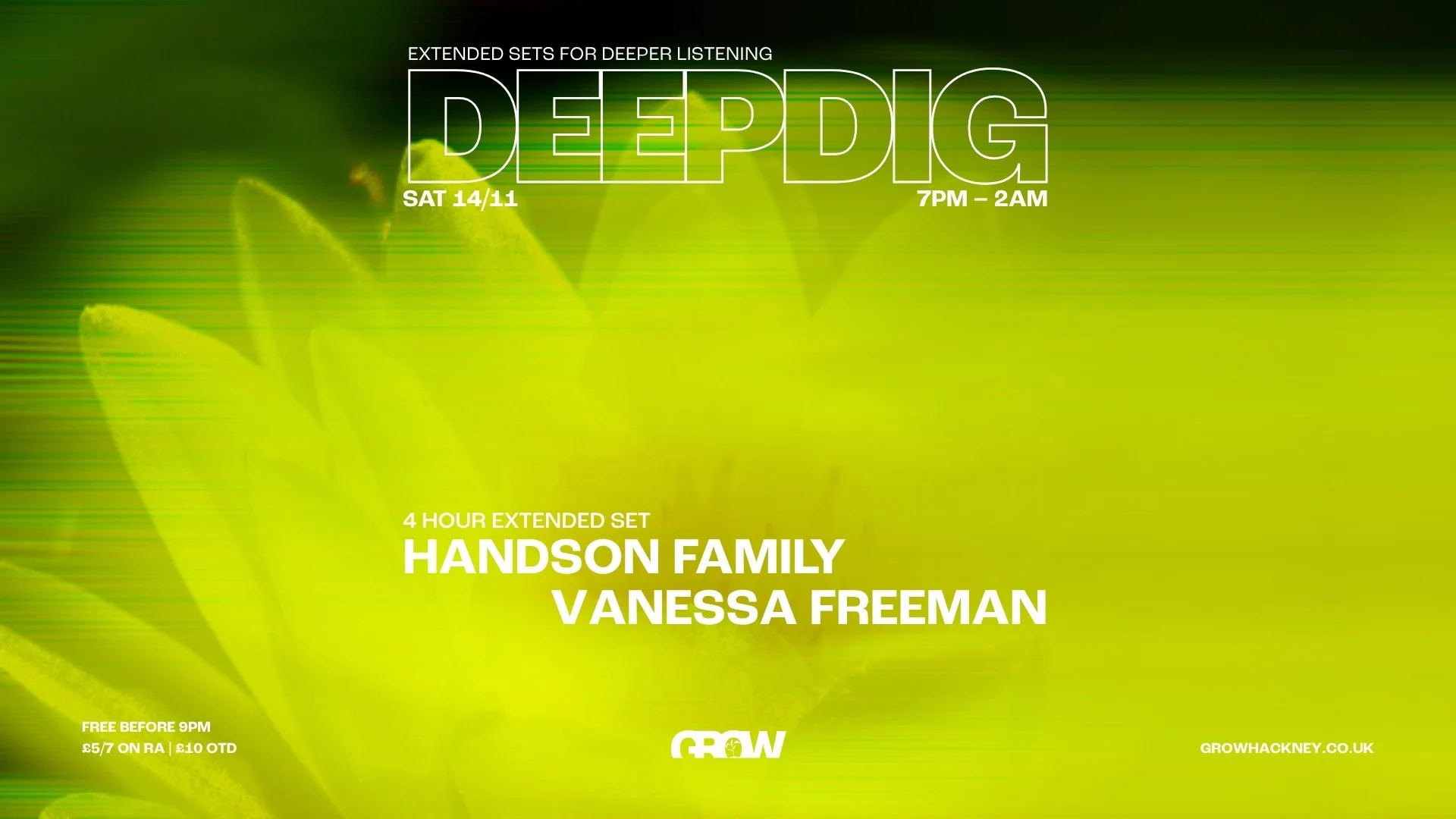 DEEPDIG: HANDSON FAMILY // VANESSA FREEMAN (DISCO, FUNK, SOUL, BROKEN BEAT, HOUSE)