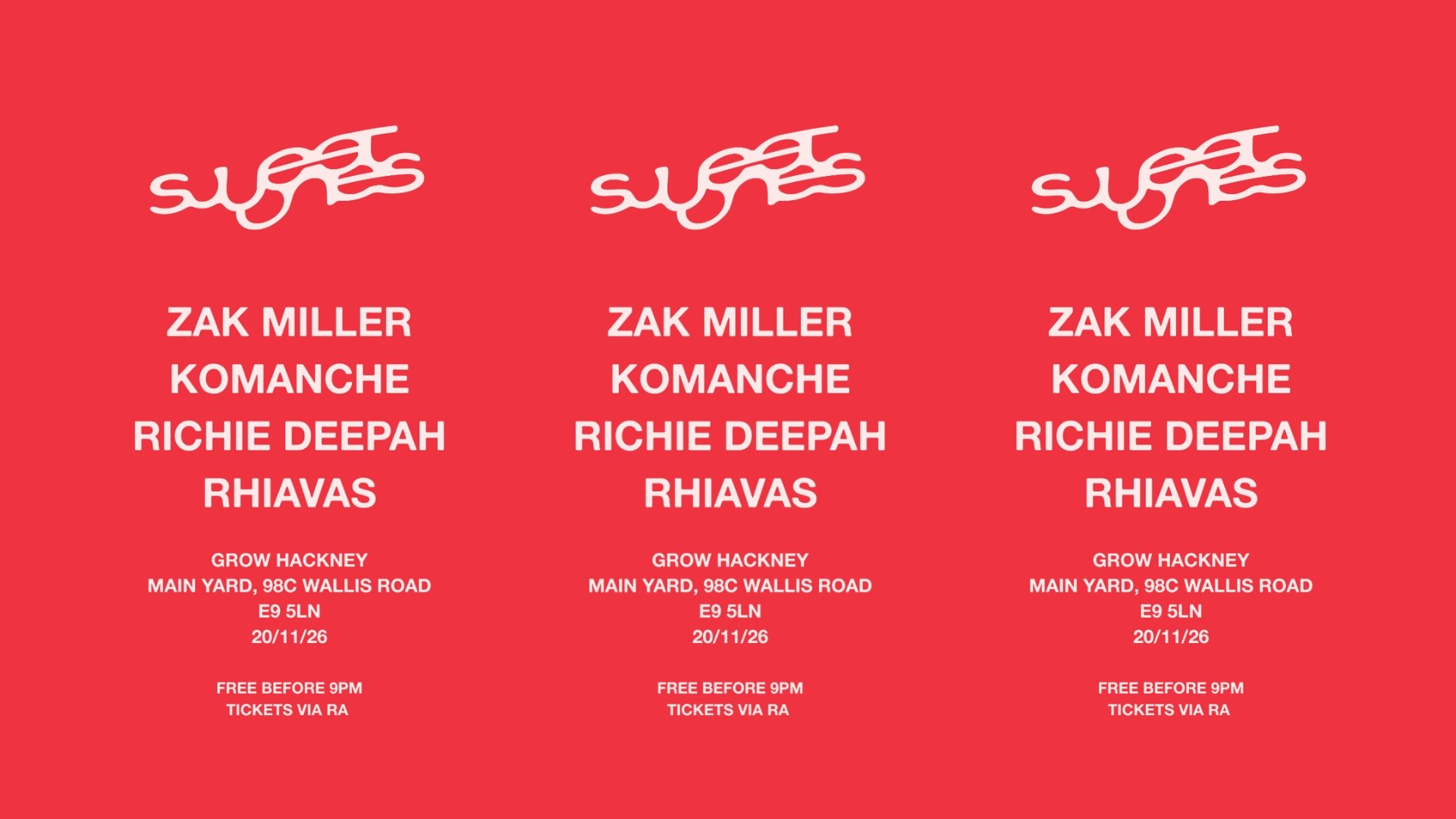 SWEET ONES: ZAK MILLER // RICHIE // RHIAVAS // KOMANCHE