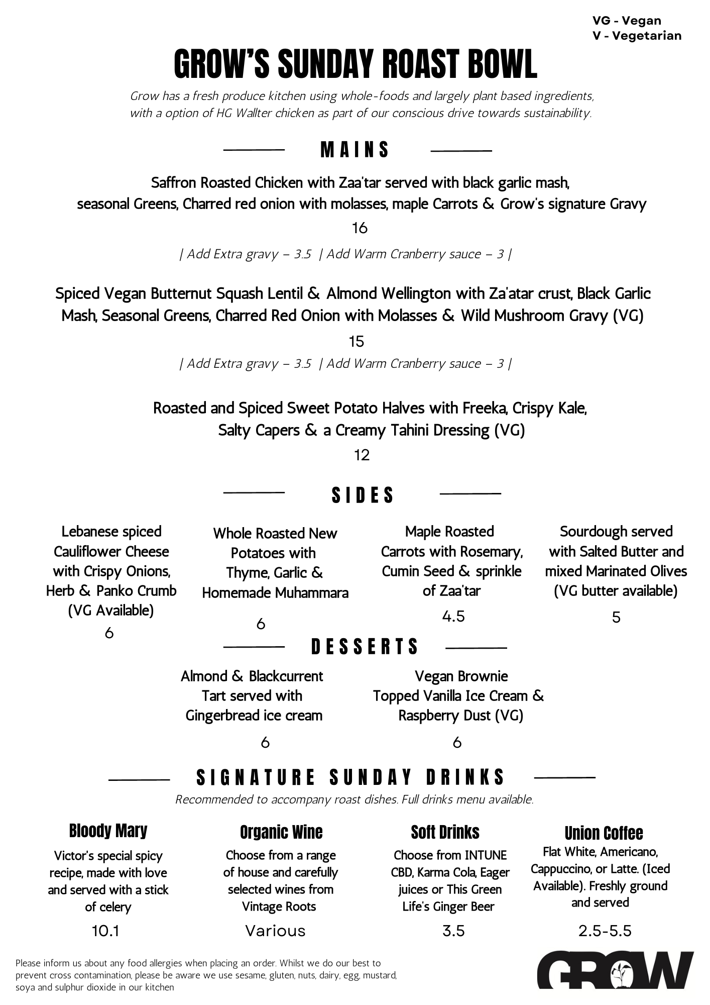 Sunday Roast Bowl Launches 1 Oct — Grow, Hackney