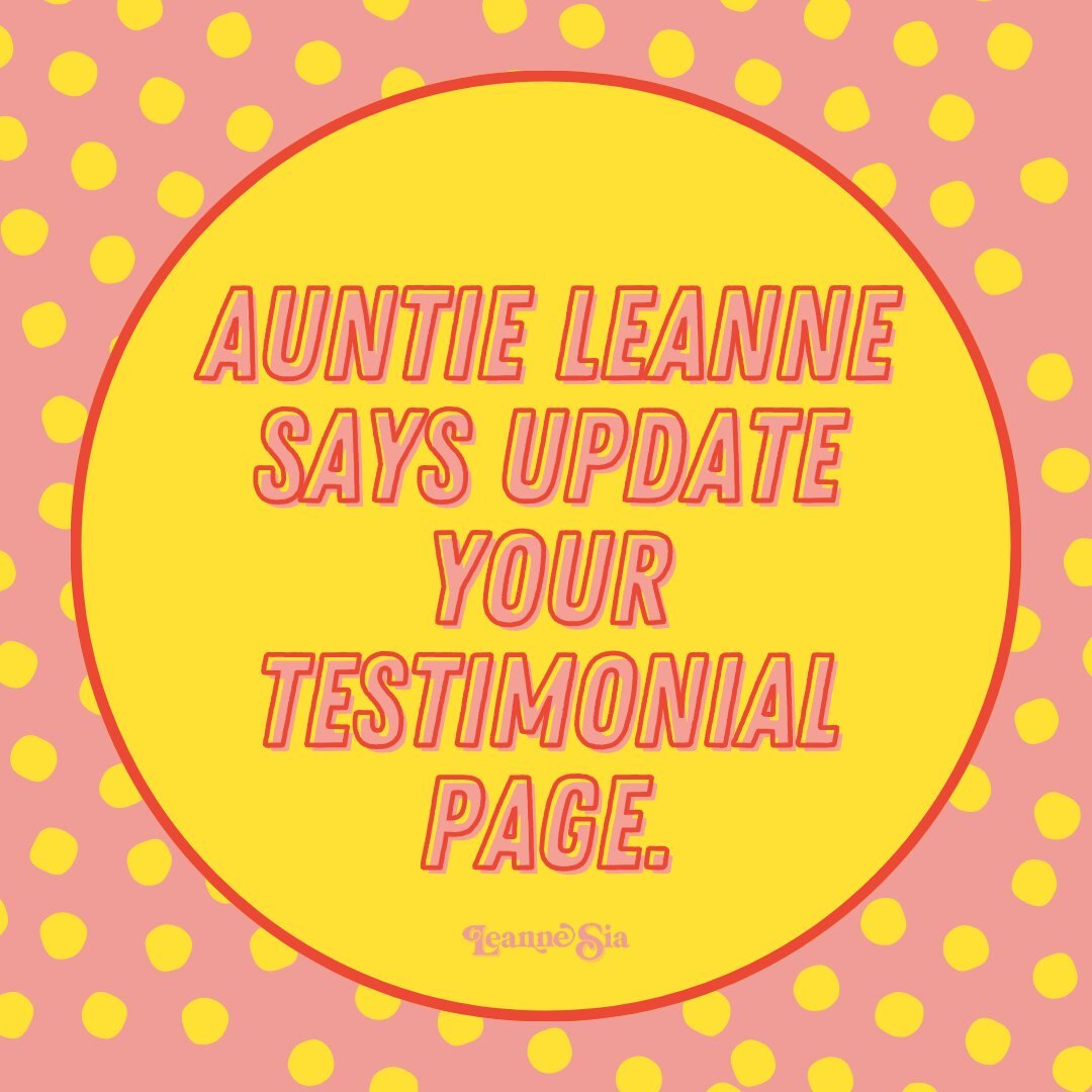 Be honest, how often do you update your testimonial page?

But first save this post as a reminder!

I updated my 'Client Love' page just last week after it being one of those things that I just never got round to doing!

I'm pretty good at asking and