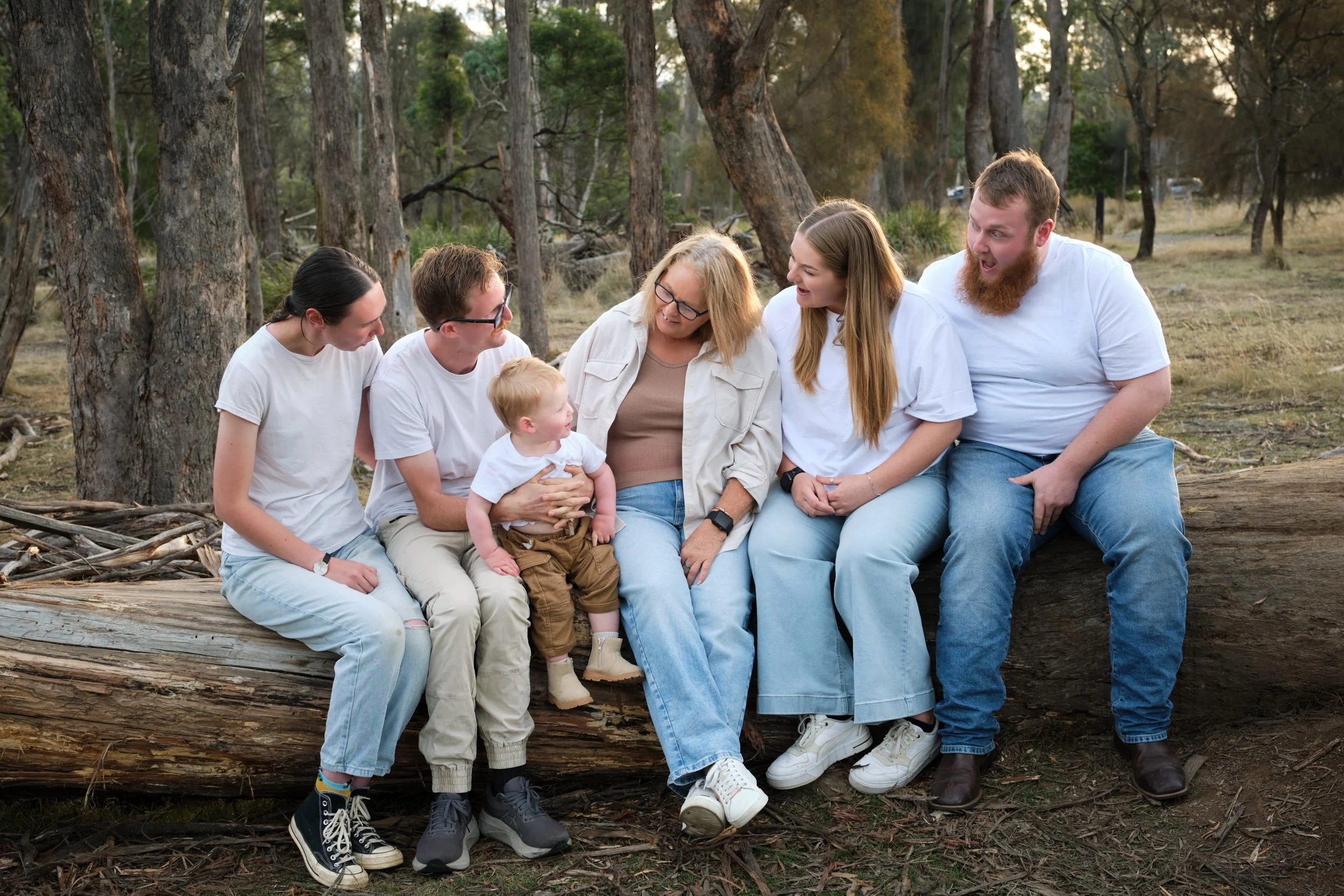 Olivia, Daniel &amp; Harrison — Extended Family Session at Trevallyn Reserve