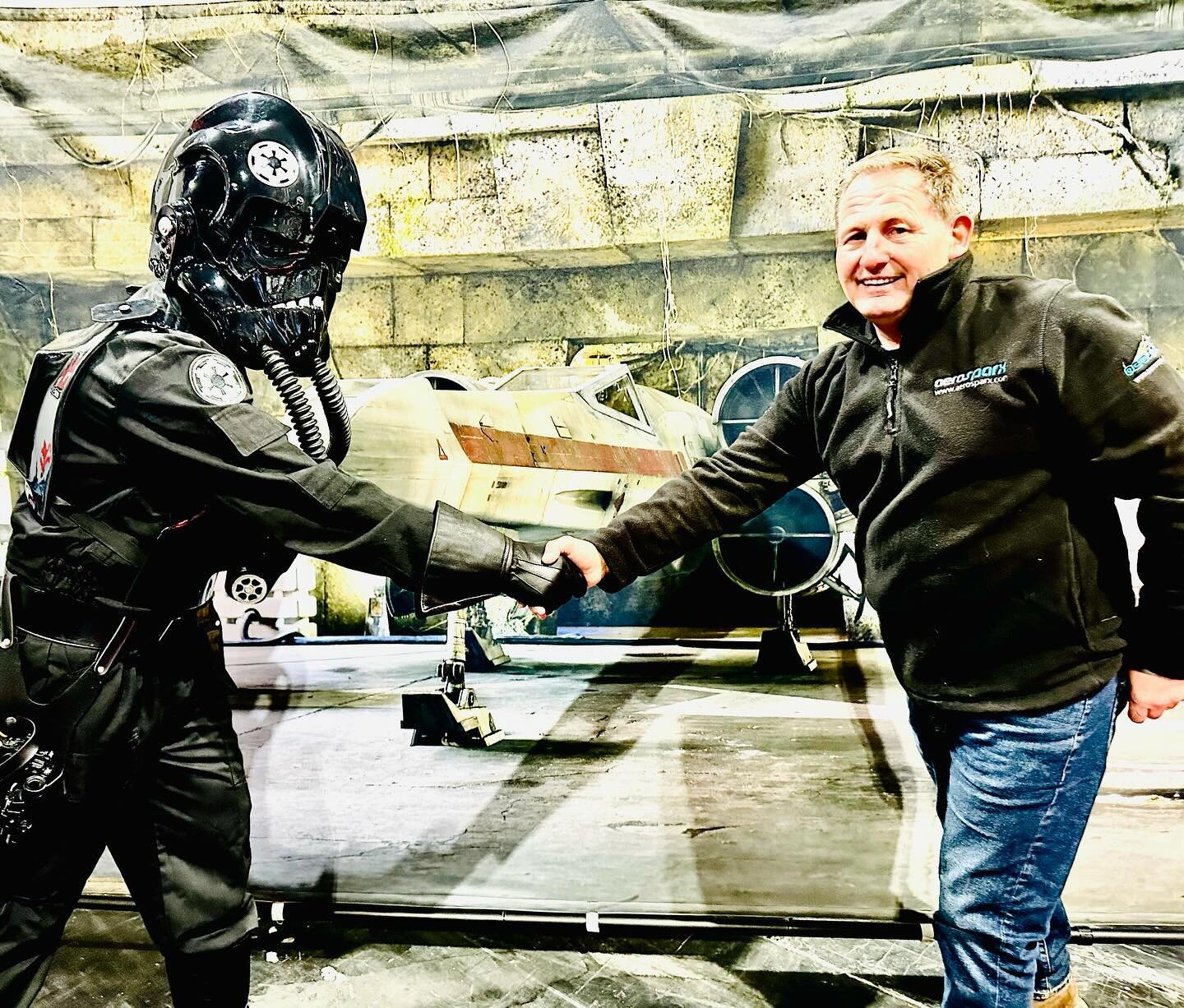 Exciting times an @aerosparx project 

I was handed the keys to an X-Wing fighter today by some fellow 
@starwars Tie Pilots. 

@mcmcomiccon 
@501st_ukgarrison @uoceanproject @flyingeyesworld 
@theglidingcentre @avionicwatches @daniel_disney