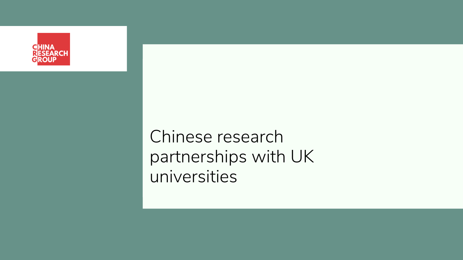 Data: Chinese research partnerships with UK universities