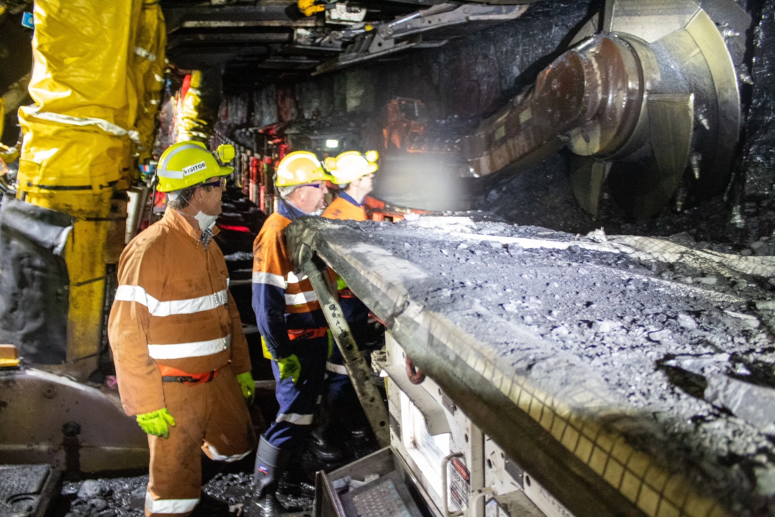 David, Barnaby &amp; Matt inspect the Long Wall operations at Centennial Coal Mandalong in Lake Macquarie