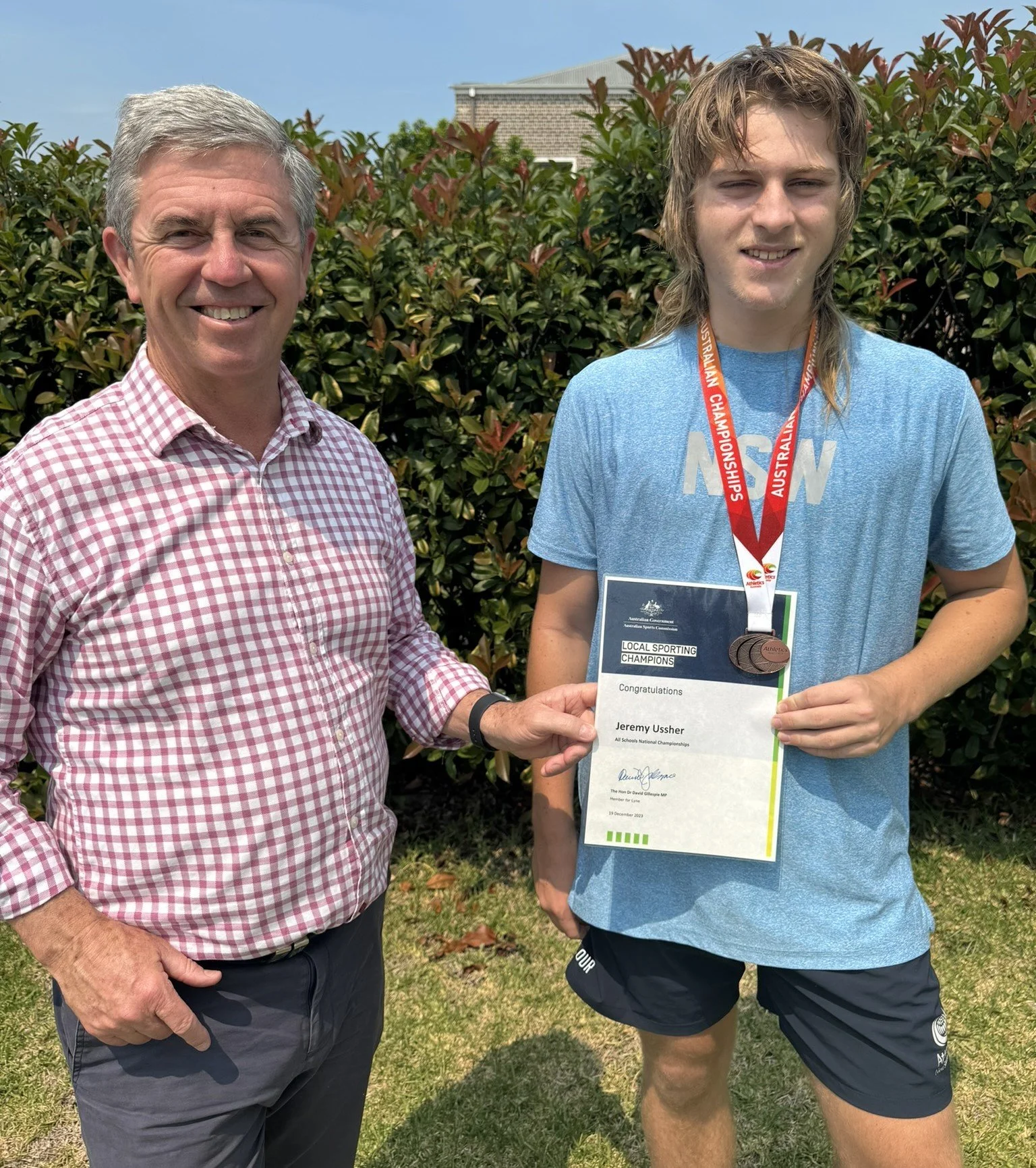 BOOST FOR YOUNG ATHLETE