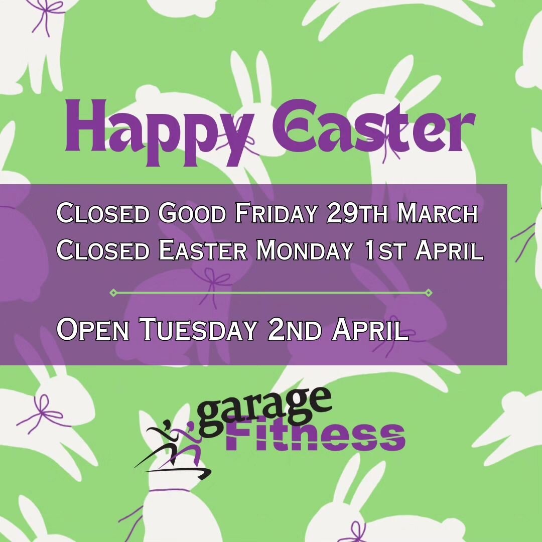 Closed Good Friday &amp; Easter Monday.
Open Saturday as normal 😊🏋&zwj;♀️🏋&zwj;♂️