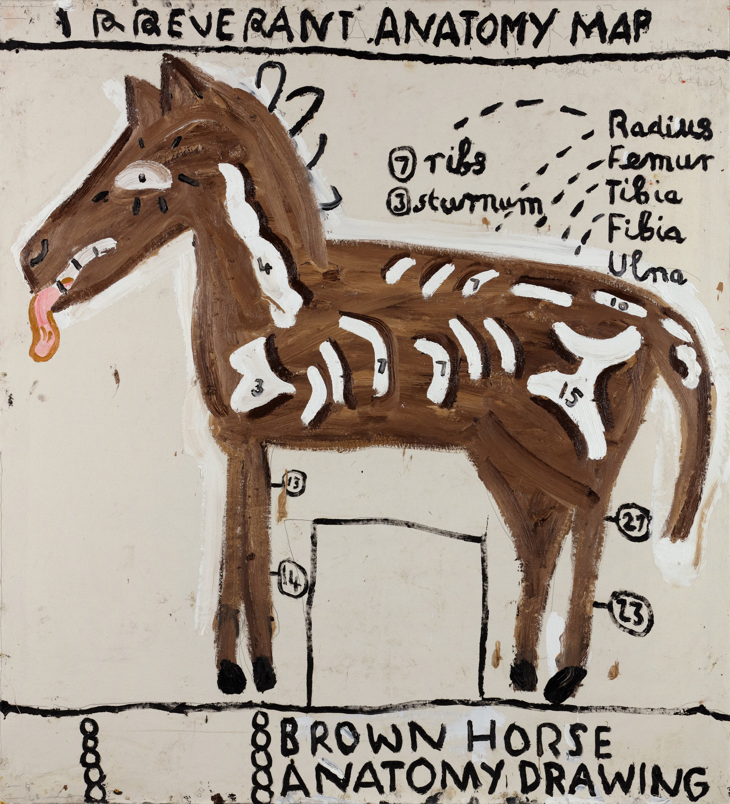 RoseWylie.Irreverant anotomy of a horse painting.jpg