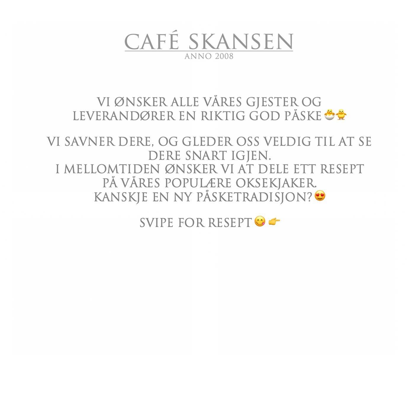 God p&aring;ske 🐣❤️ #p&aring;ske #byp&aring;ske #easter #restaurant #wemissyou #resept #recipes #oksekjaker #akershusgruppen #altblirbra